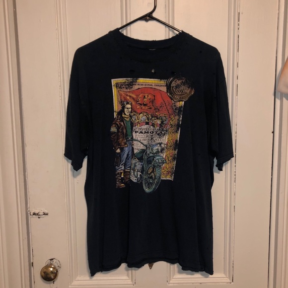 HARLEY DAVIDSON MOSCOW RUSSIA DESTROYED TEE - Picture 2 of 5